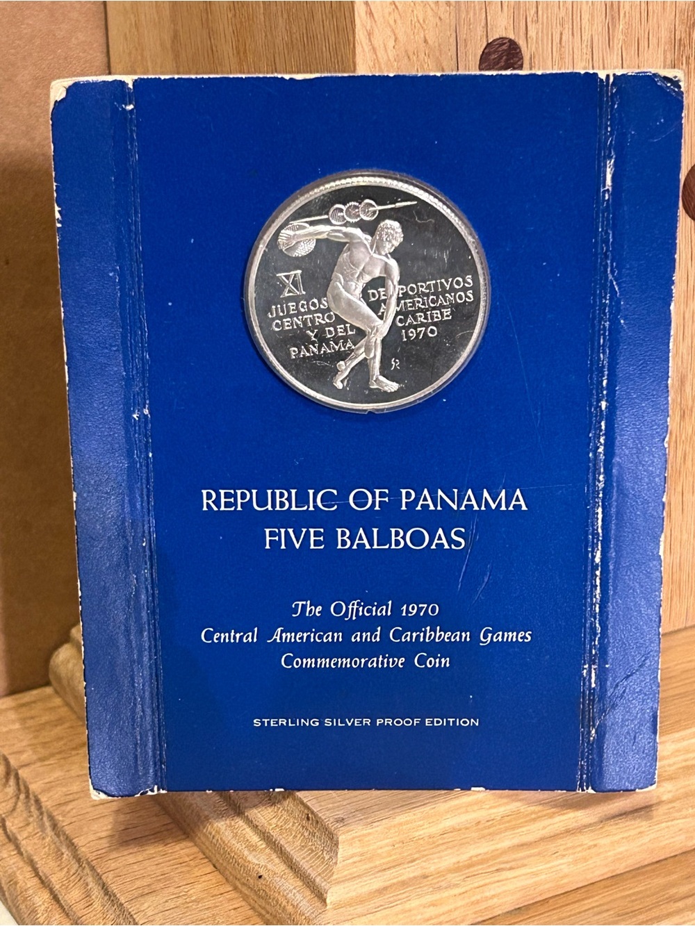 1970 Republic of Panama Five Balboas Commemorative Coin Sterling Silver 0.925